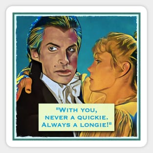 Dracula Comedy Poster - Always a Longie Sticker